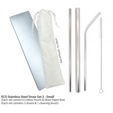 ECO Stainless Steel Straw Set 2