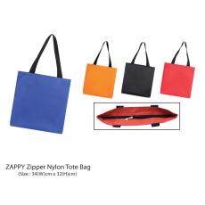 ZAPPY Zipper Nylon Tote Bag